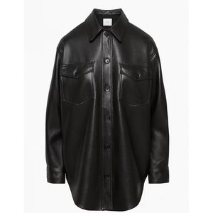 Aritzia Wilfred Ganna Faux Leather Shacket
